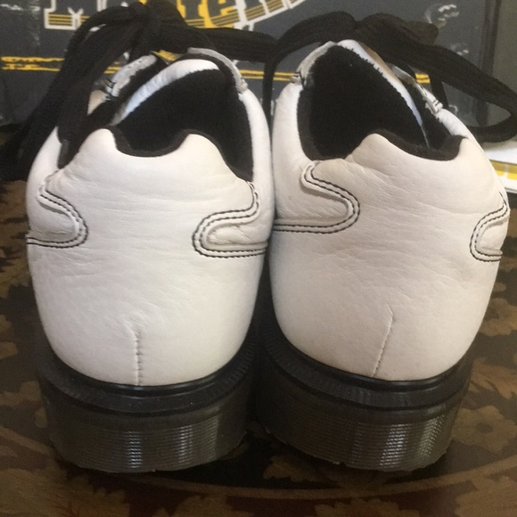 VTG Dr Martens England White/Navy Air Cushioned Chunky Bowling Casual Shoe 9W 8M - Picture 8 of 16